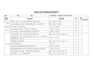 墩子岗位月度绩效考核表KPI.docx