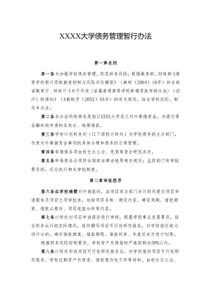 大学债务管理暂行办法.docx