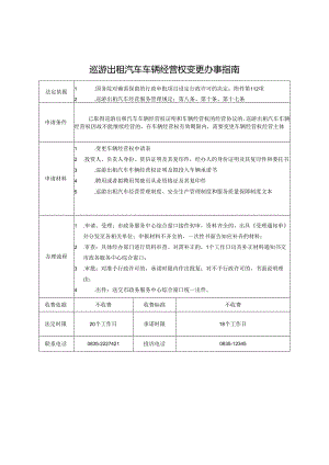 巡游出租汽车车辆经营权变更办事指南.docx