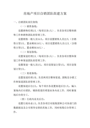 房地产项目自销团队组建实施方案.docx