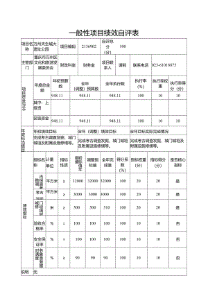 一般性项目绩效自评表.docx