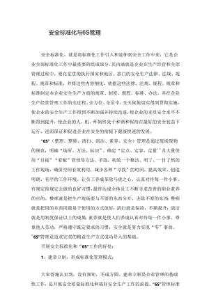 安全标准化与“6S”管理.docx