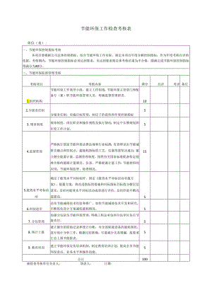节能环保工作检查考核表.docx