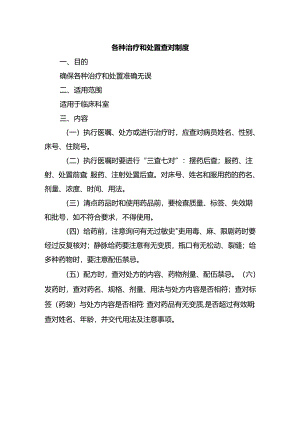 各种治疗和处置查对制度.docx