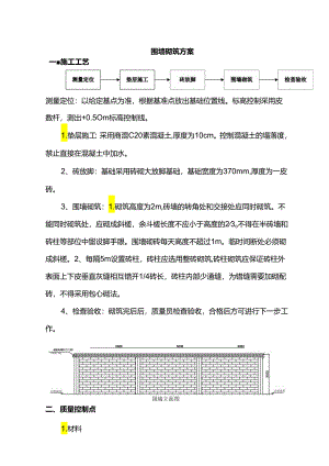 围墙砌筑方案.docx