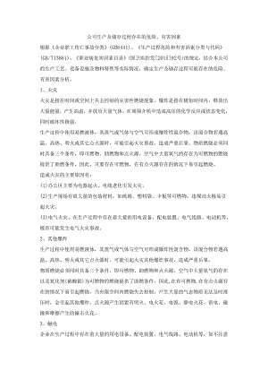 公司生产及储存过程存在的危险.docx