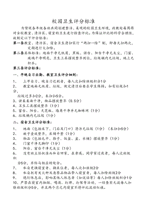 校园卫生评分标准.docx