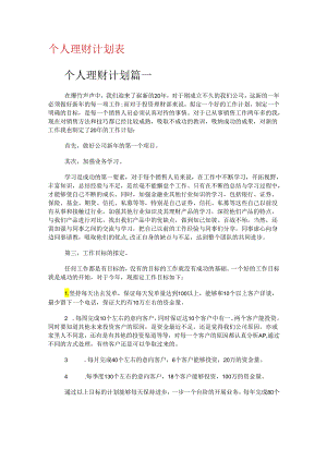 个人理财计划表格.docx