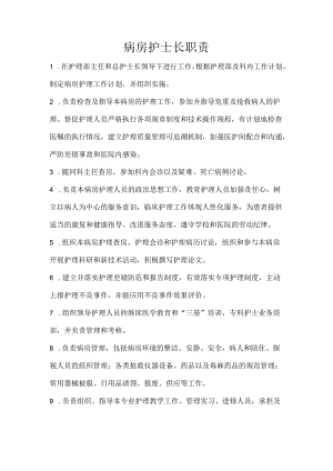 病房护士长职责.docx