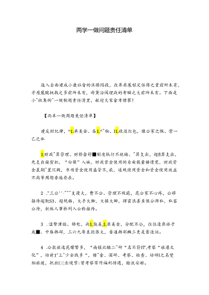 两学一做问题责任清单.docx