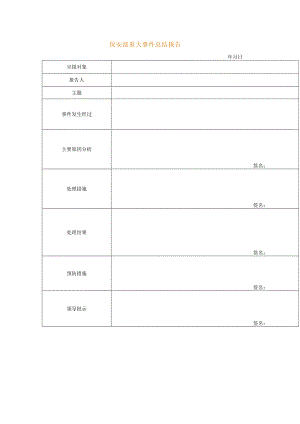 保安部重大事件总结报告模板.docx