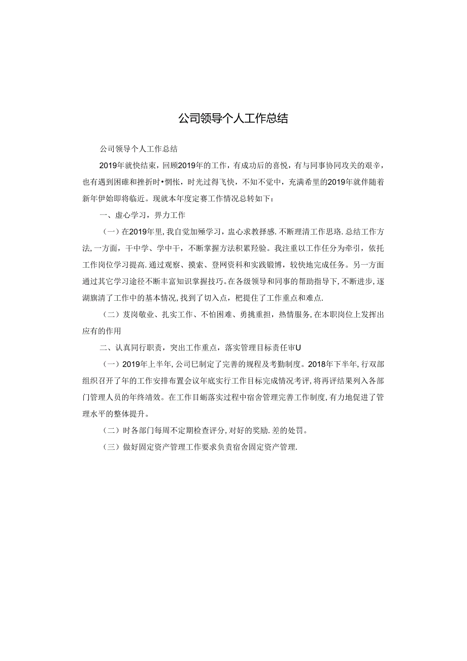 公司领导个人工作总结.docx_第1页