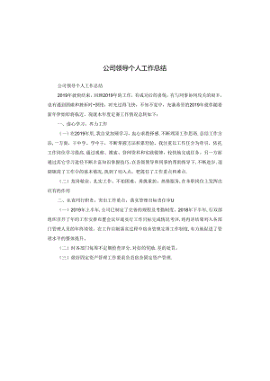 公司领导个人工作总结.docx