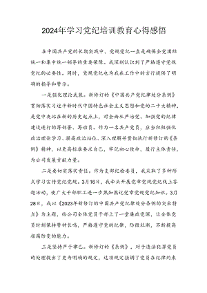 2024年央企纪委书记学习党纪教育个人心得感悟 （汇编8份）.docx