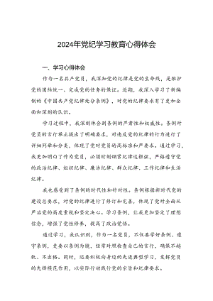 2024年党纪学习教育读书班上交流发言7篇.docx