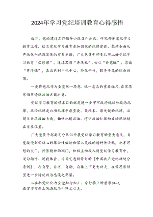 2024年央企纪委书记学习党纪教育个人心得体会 （合计8份）.docx