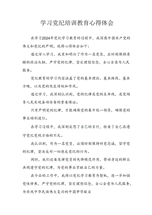 2024年央企纪委书记学习党纪教育个人心得感悟.docx