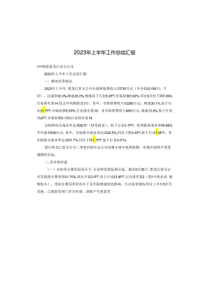 2023年上半年工作总结汇报.docx