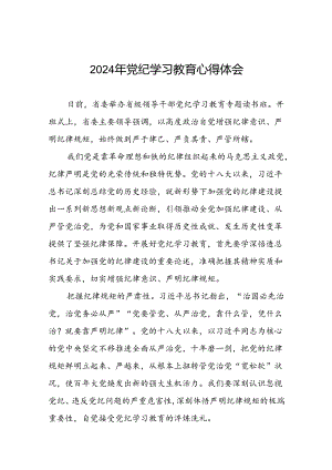 领导干部2024年党纪学习教育专题读书班研讨发言四篇.docx