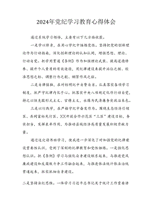 2024年央企纪委书记学习党纪教育个人心得体会.docx