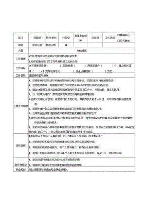 项目总监岗位说明书.docx