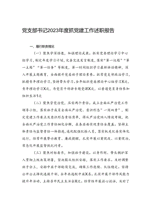 党支部书记2023年度抓党建工作述职报告.docx
