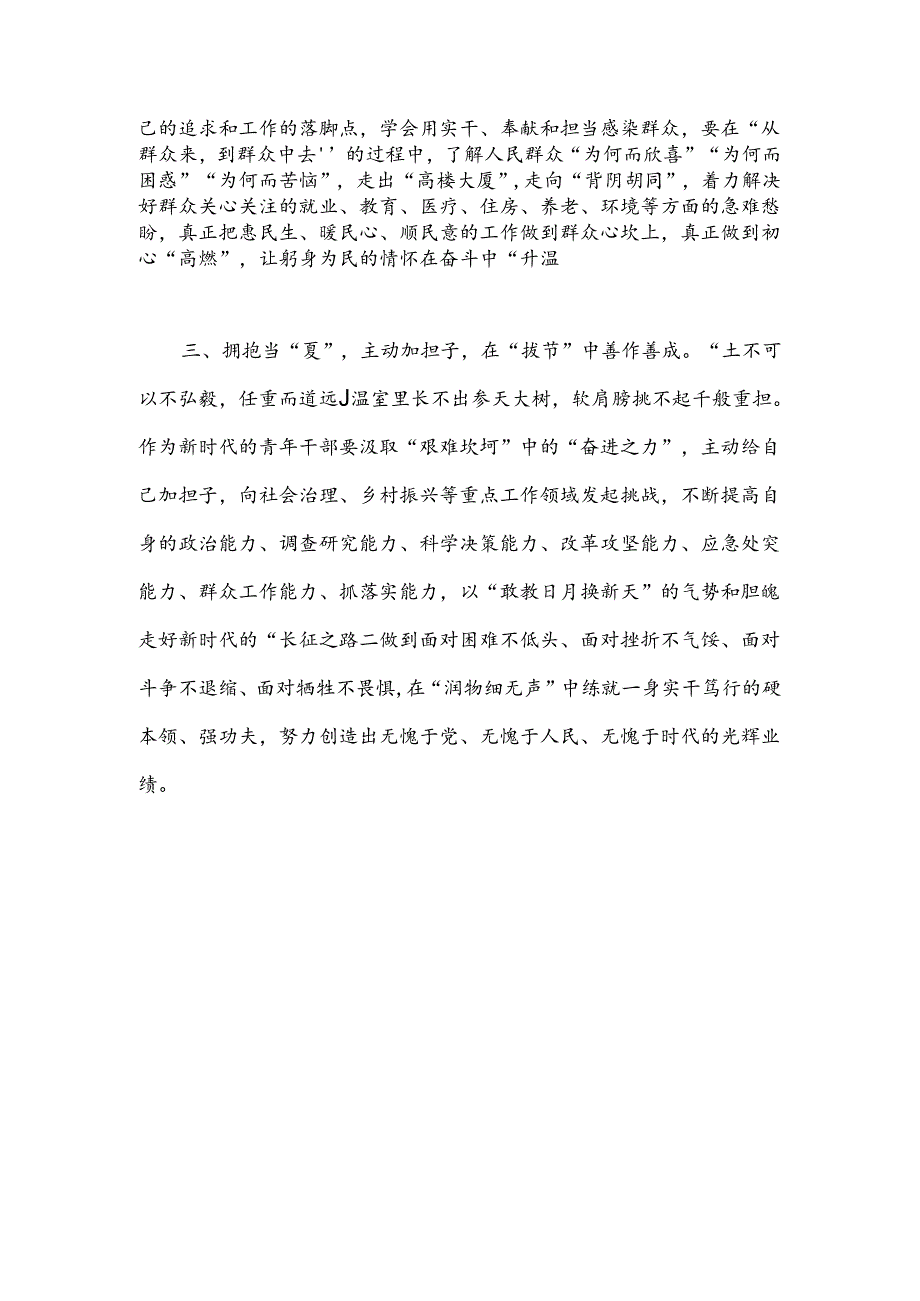 青年干部座谈会上的交流发言：拥抱当“夏”持续奋斗开新局.docx_第2页