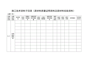 施工技术资料目录.doc
