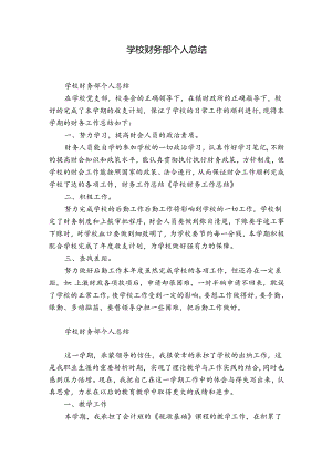学校财务部个人总结.docx