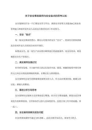 关于安全事故案例与安全盲点的思考认知（2024年）.docx