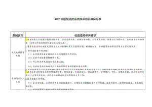 XX市中医院消防系统维保项目维保标准（2024年）.docx
