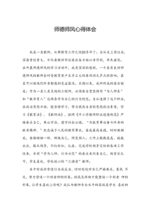师德师风心得体会.docx