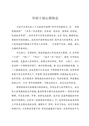年轻干部心得体会.docx