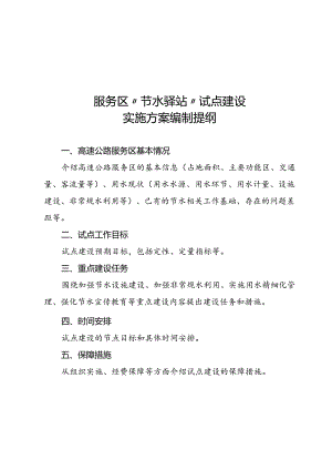 附件2 服务区“节水驿站”试点建设实施方案编制提纲.docx