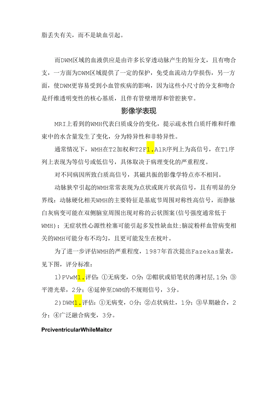 临床白质高信号危险因素、解剖、病理生理、影像学表现及脑白质变性与认知功能.docx_第3页