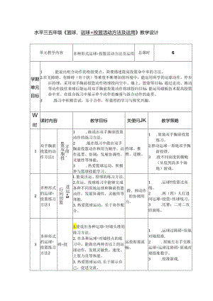 小学体育教学：《篮球：运球+投篮活动方法及运用》教学单元设计.docx