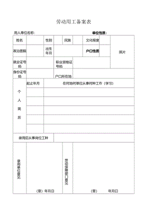 劳动用工备案表.docx