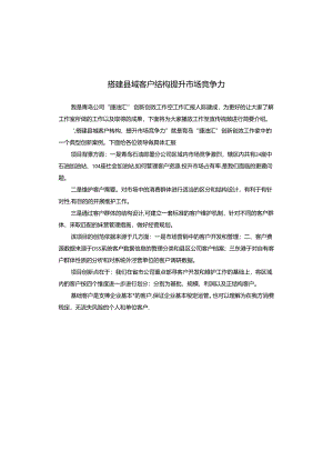 搭建县域客户结构 提升市场竞争力.docx