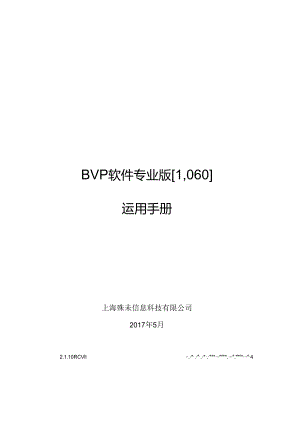 BVP软件介绍和使用说明.docx