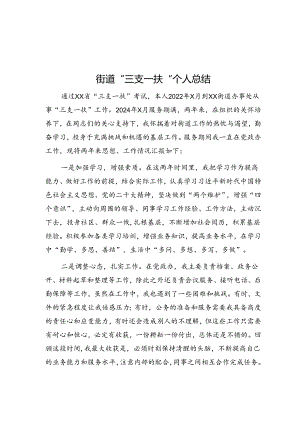 街道“三支一扶“个人总结.docx