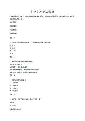 安全生产资格考核.docx