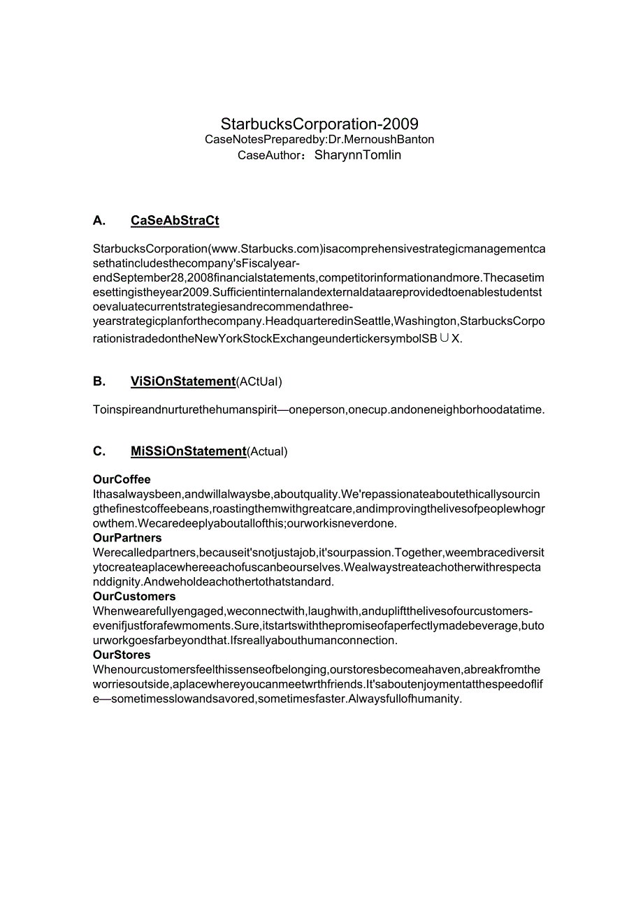 人民大2024战略管理（第13版）案例教师手册 david_sm13e_cn_13.docx_第1页