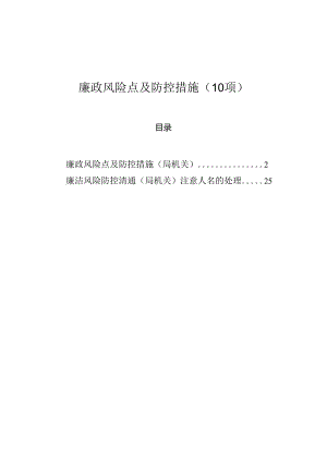 廉政风险点及防控措施（10项）.docx