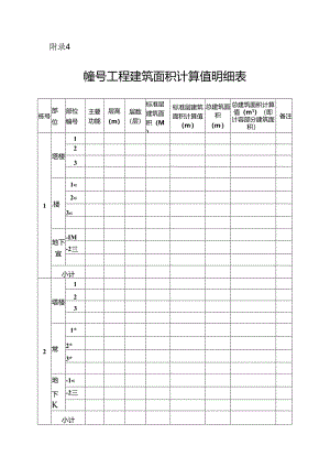 幢号工程建筑面积计算值明细表.docx
