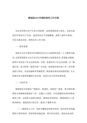 翼城县2023年植树造林工作方案.docx