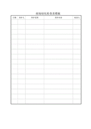 ____商场绿化检查表模板.docx