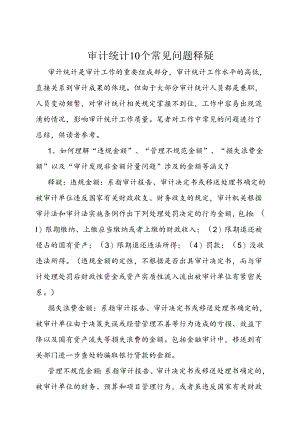 审计技巧：审计统计10个常见问题释疑.docx