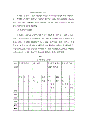 小学体育教学：注重课前的教学评价.docx
