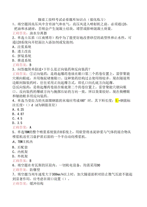 隧道工技师考试必看题库知识点（强化练习）.docx