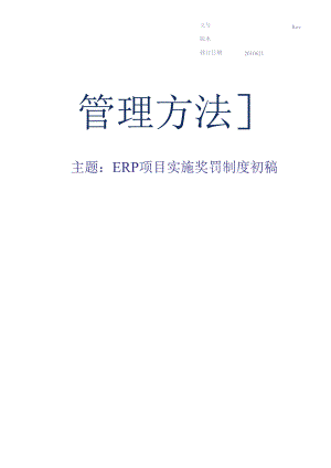 ERP操作绩效考核奖罚制度初稿.docx
